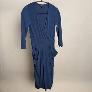 BCBGMAXAZRIA Navy Blue Stretch Dress with Pockets Size XXS